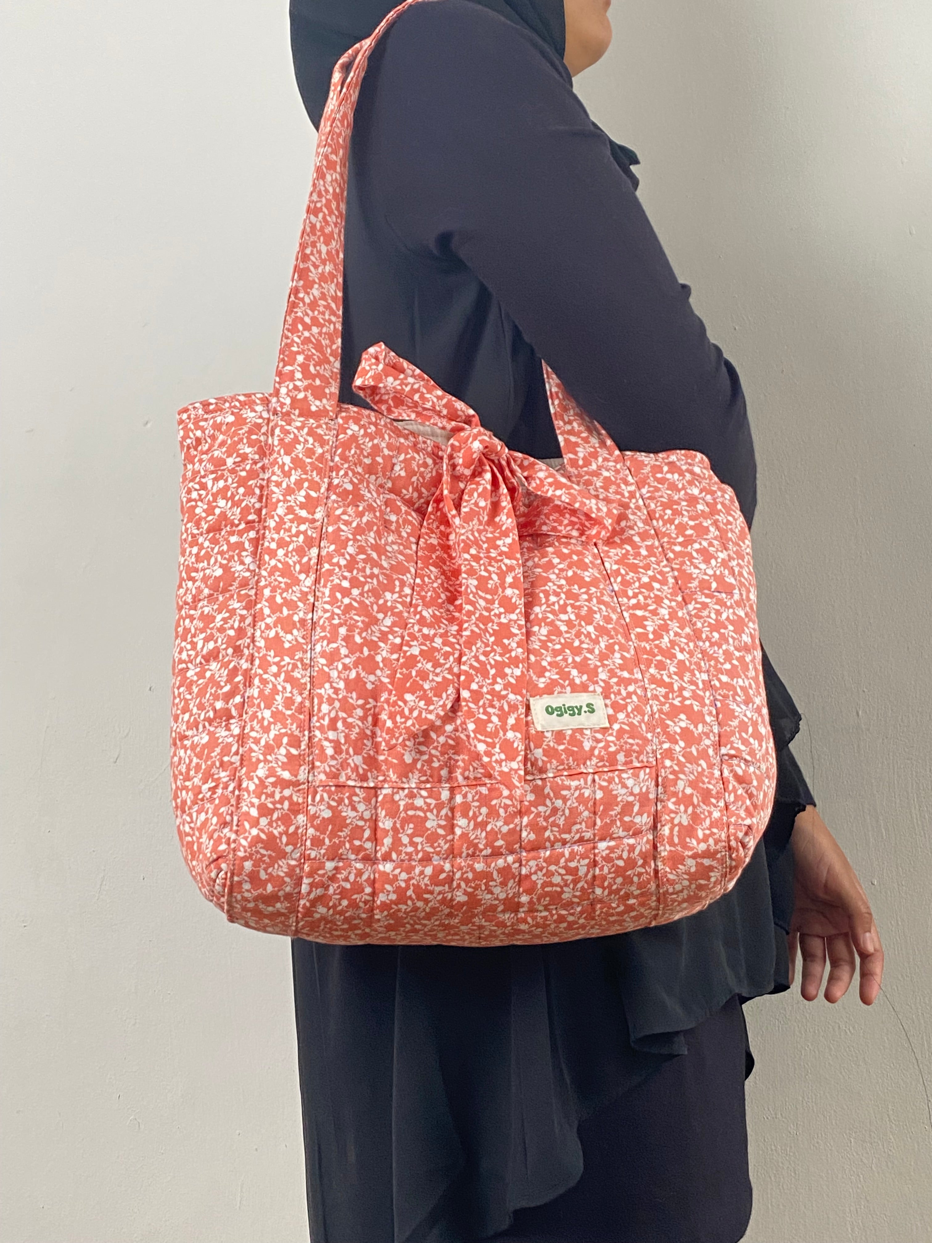 Coral Bloom Tote