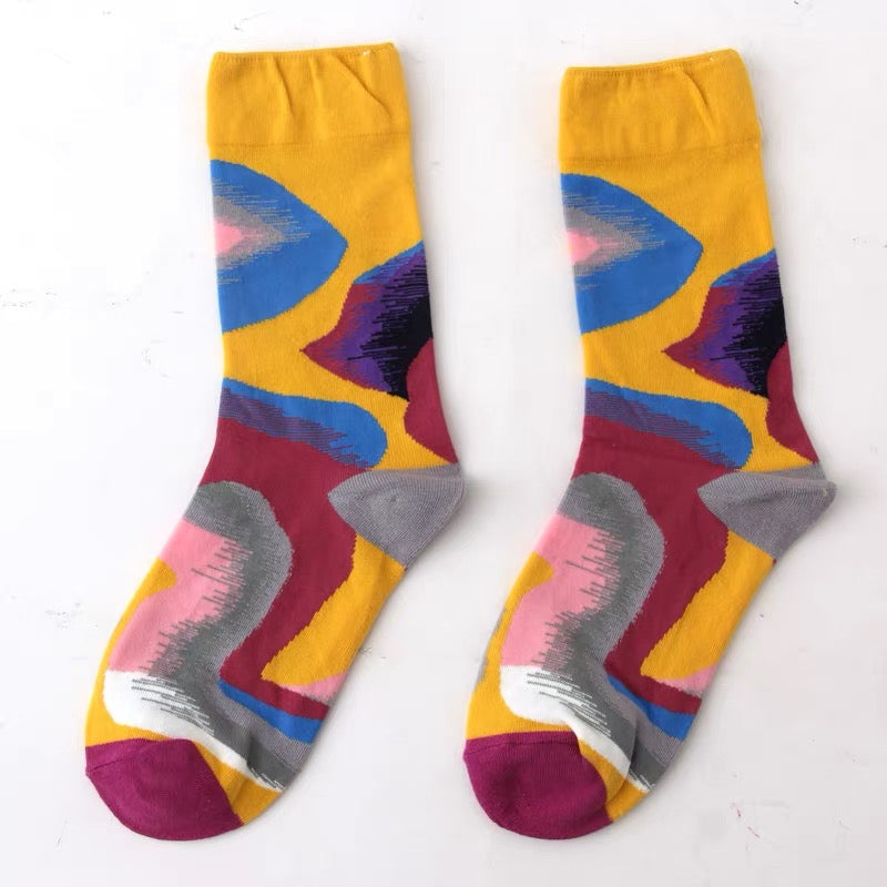 Color Splash Crew Socks