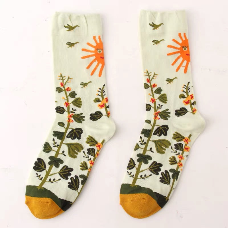 Sunny Garden Socks